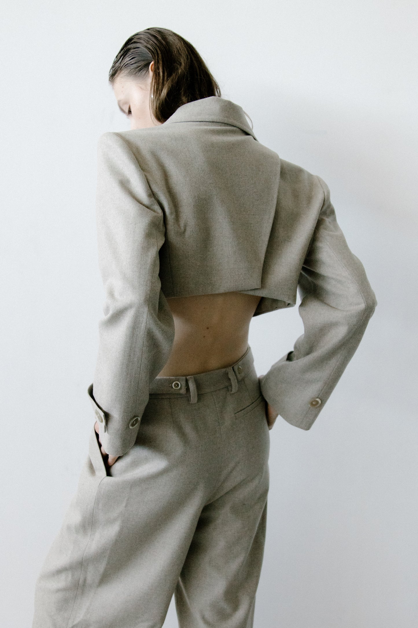 Triangle Taupe Melange Jacket