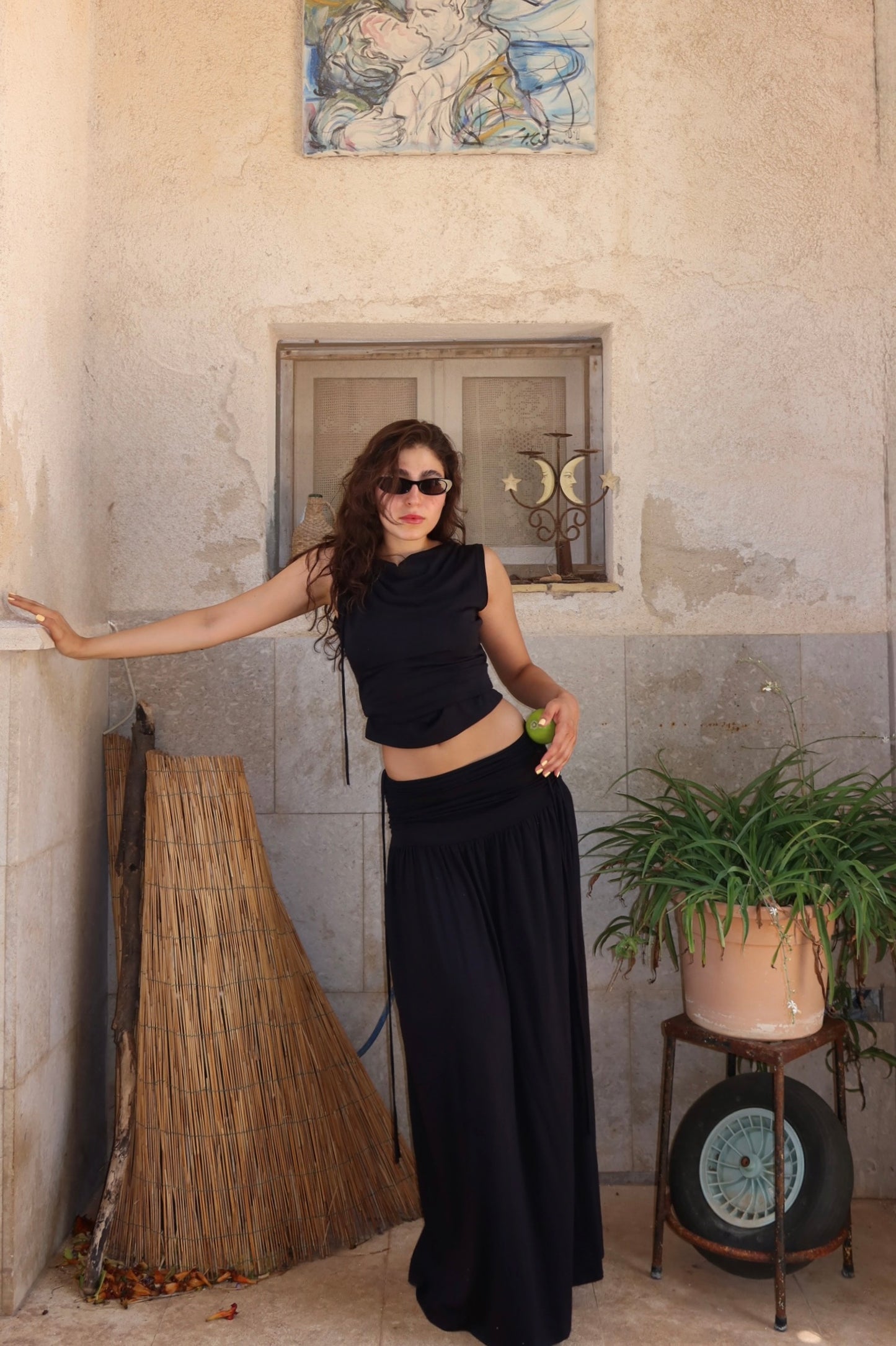 Veil Silk Jersey Maxi Skirt