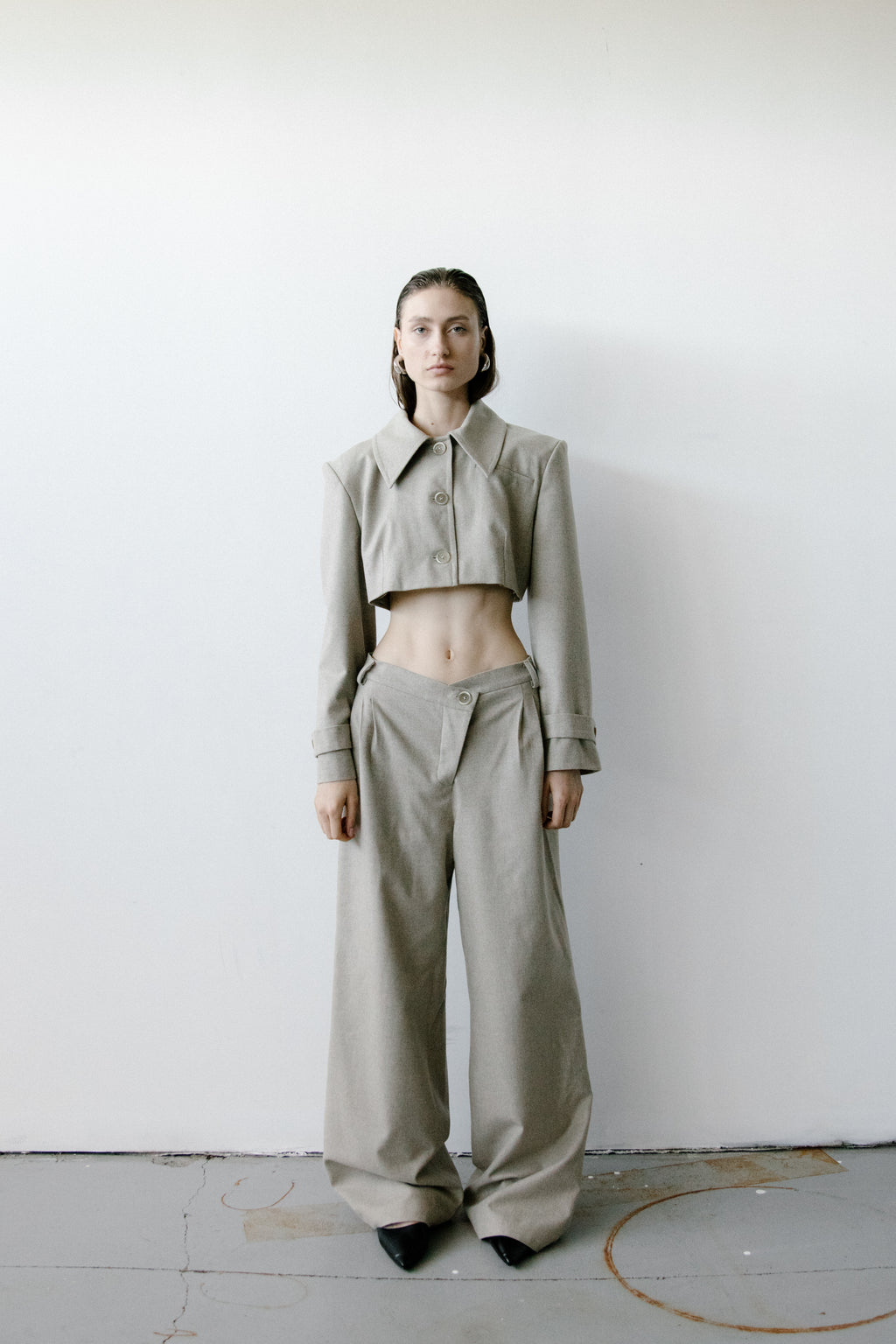 Triangle Taupe Melange Trousers