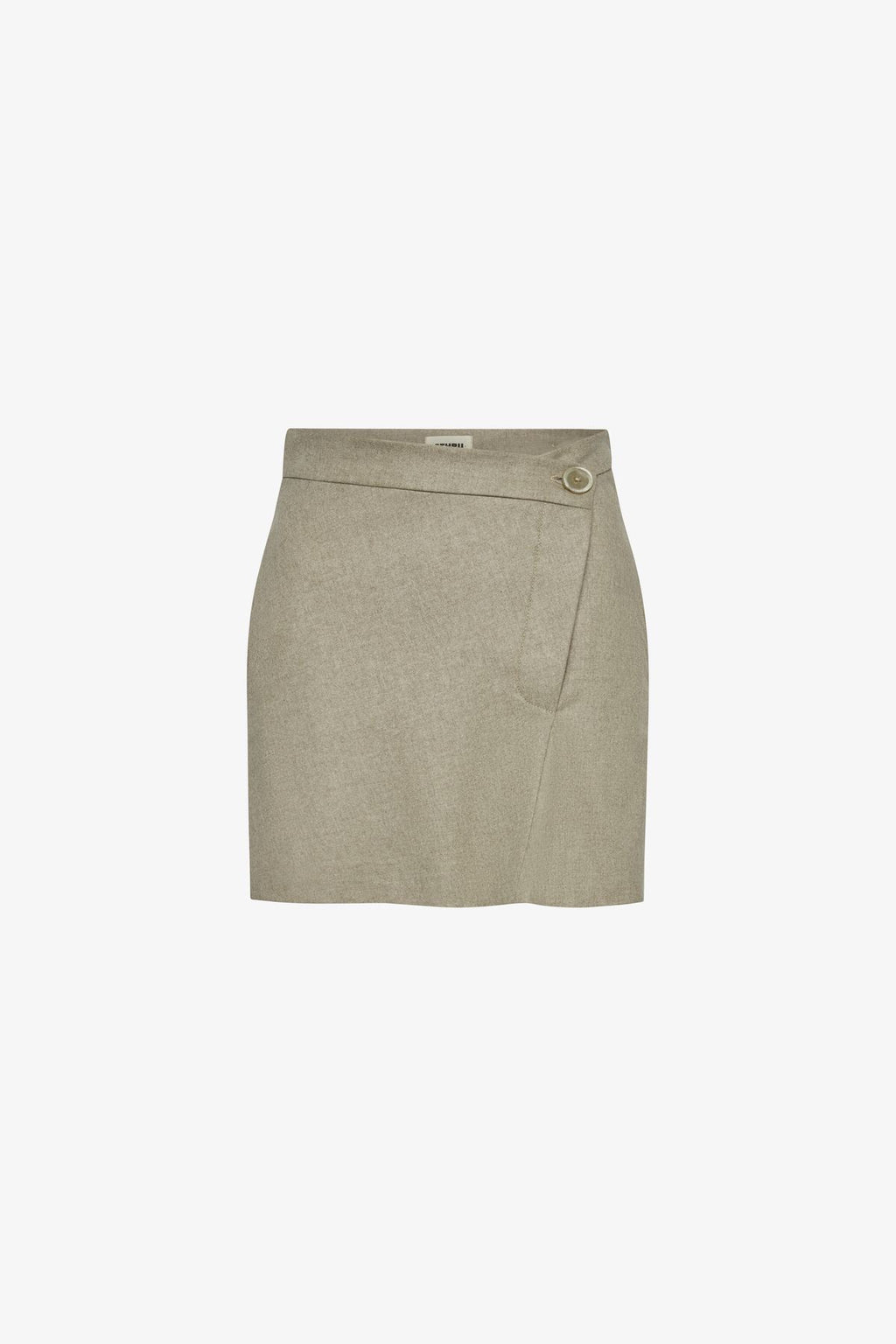 Triangle Taupe Melange Skirt