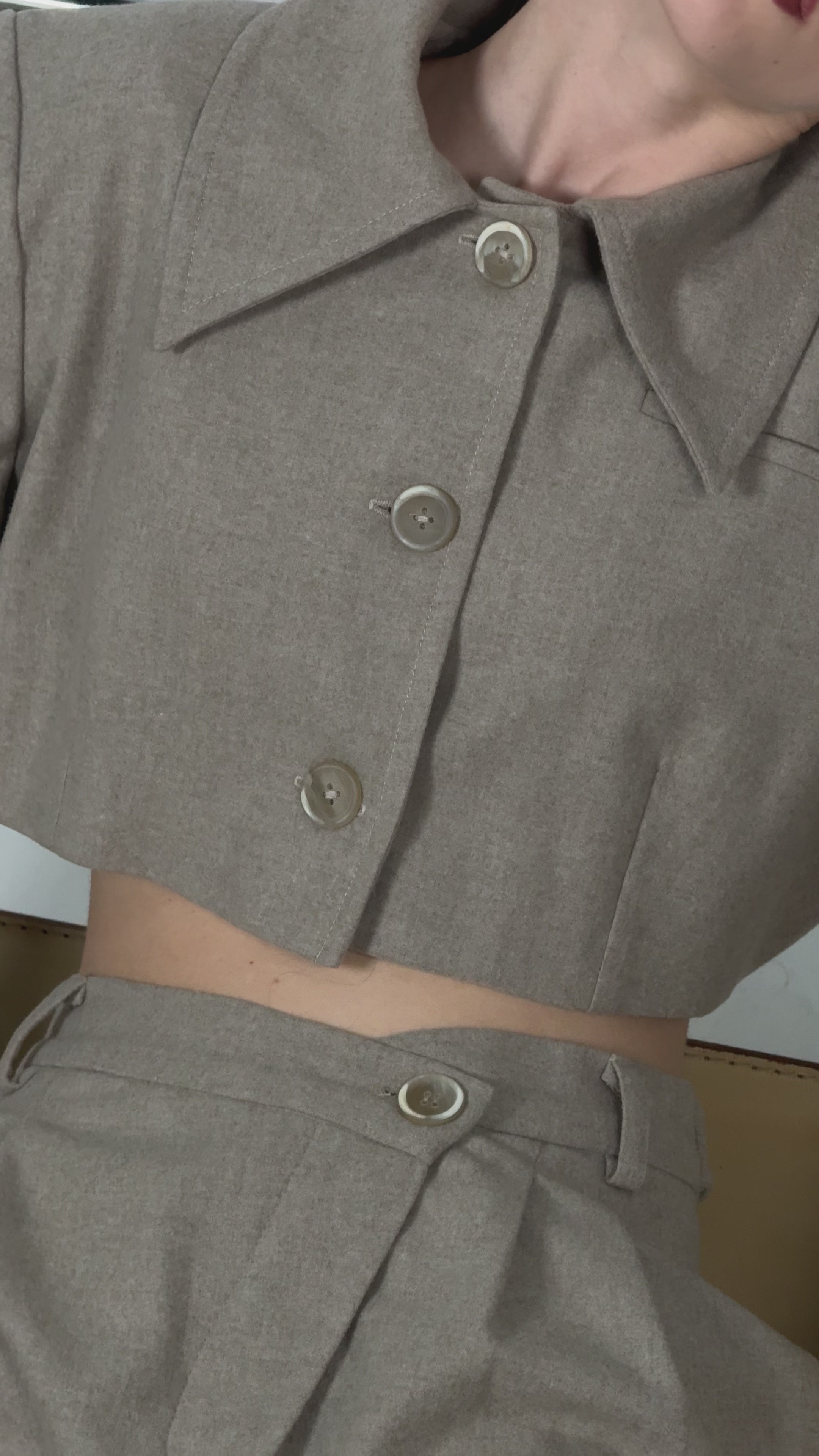 Triangle Taupe Melange Jacket